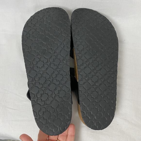 Skechers Arch Comfort Sandals Womens 9 Black Strappy Slip On Slide Eva Sole - Picture 13 of 14